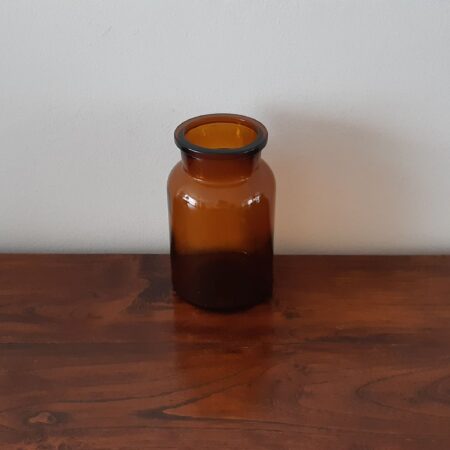 vintage bruine glazen pot