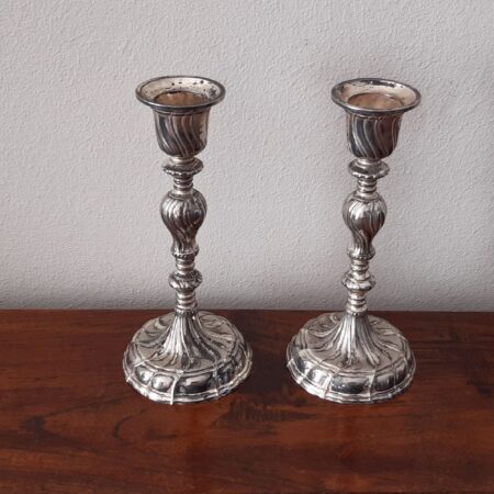Set vintage kandelaars 15 cm