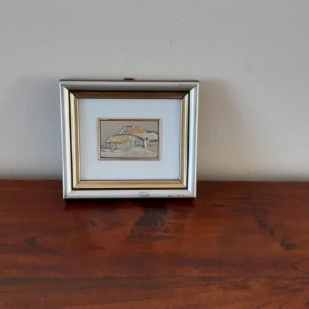 Vintage Italiaans mini schilderijtje 13,5 cm