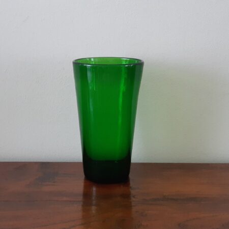 Groene vintage vaas 17,5 cm