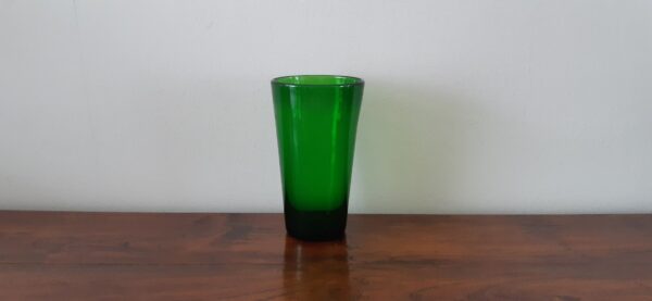 Groene vintage vaas 17,5 cm
