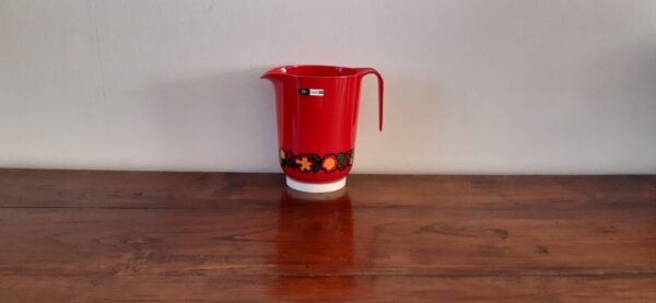 Vintage handige rode schenkkan 16 cm