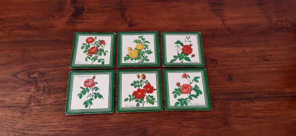 vintage onderzetters rozen roosjes