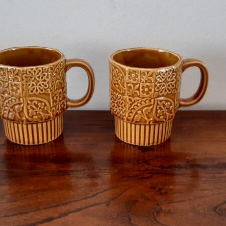 Vintage Japanse bekers, set van 2 stuks