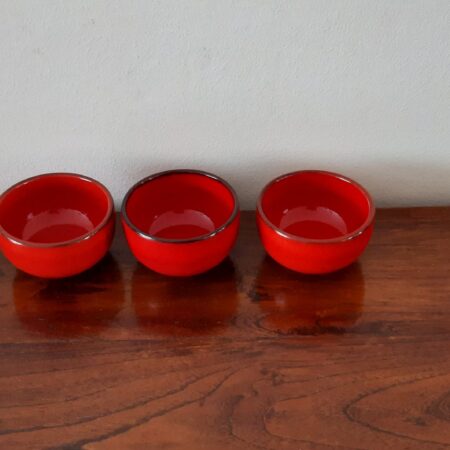 Set vintage schaaltjes 8,5 cm