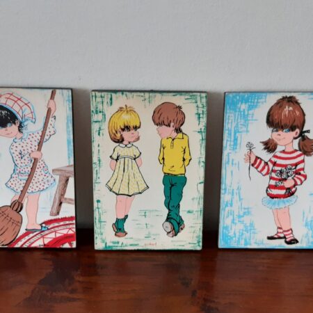 set vintage houten wanddecoratie afbeelding op hout retro