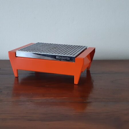 Vintage oranje Brabantia rechaud 19 cm