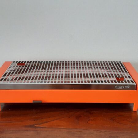 Vintage oranje Brabantia rechaud 34 cm