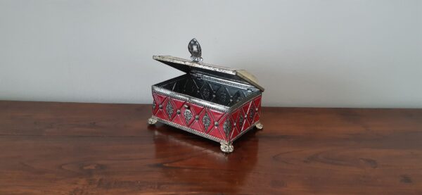 Rood vintage schatkistje 16 cm