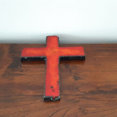 Rood fat lava kruis 16 cm