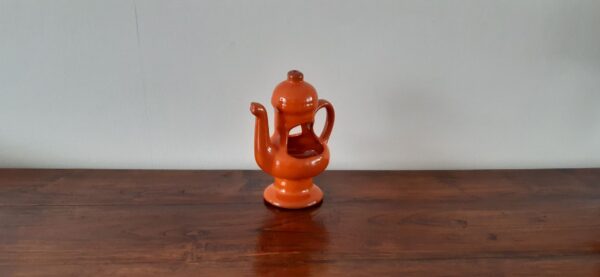 Vintage oranje plantenhanger 22 cm