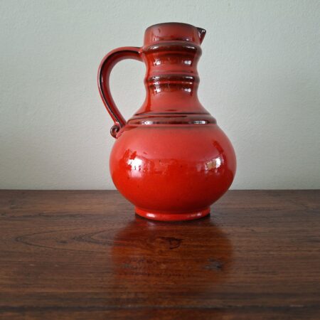 Prachtige vintage rode vaas 20 cm