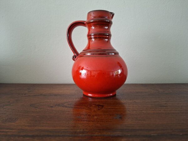 Prachtige vintage rode vaas 20 cm