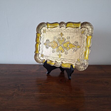 Florentijns dienblad goud geel, 29 cm