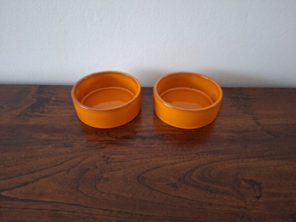 set oranje vintage schaaltjes 11 cm